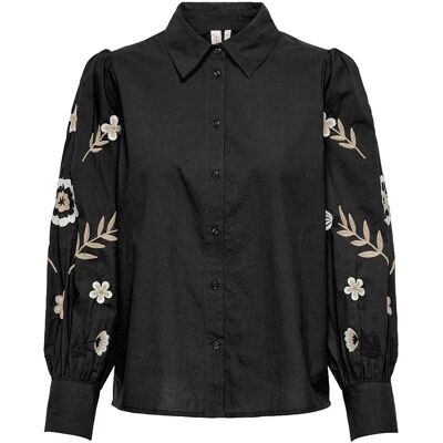 Only Camicia A Maniche Lunghe Zora Lise Black / Detail Cloud / Ecru M Only Camicia A Maniche Lunghe Zora Lise Black / Detail Cloud / Ecru M