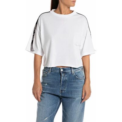 Replay Maglietta A Maniche Corte W3798p.000.23608p Optical White S Replay Maglietta A Maniche Corte W3798p.000.23608p Optical White S