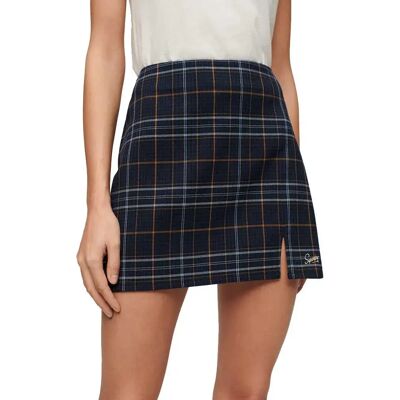 Superdry Minigonna Check Blue / Yellow Check 2XS Superdry Minigonna Check Blue / Yellow Check 2XS