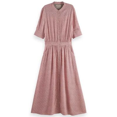 Scotch & Soda Vestito Midi A Maniche Corte 177252 Coral 32 Scotch & Soda Vestito Midi A Maniche Corte 177252 Coral 32