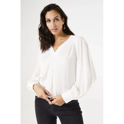 Garcia Blusa A Maniche Lunghe T0235 Off White XS Garcia Blusa A Maniche Lunghe T0235 Off White XS