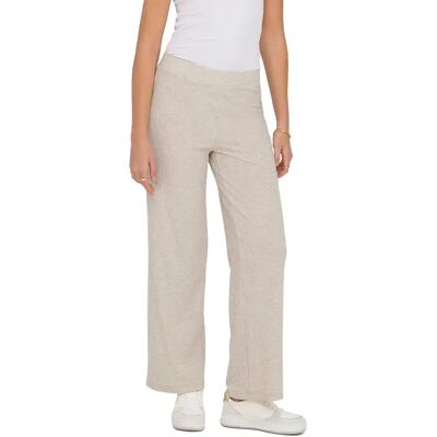 Only Pantaloni Nella Wide Pumice Stone / Detail Melange L Only Pantaloni Nella Wide Pumice Stone / Detail Melange L