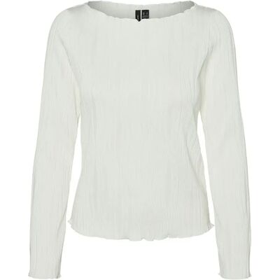 Vero Moda Blusa A Maniche Lunghe Asta Snow White L Vero Moda Blusa A Maniche Lunghe Asta Snow White L