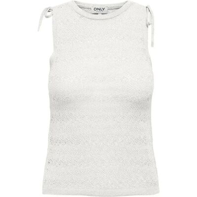 Only Maglietta Senza Maniche Aggie Cloud Dancer / Detail Dtm Glitter S Only Maglietta Senza Maniche Aggie Cloud Dancer / Detail Dtm Glitter S