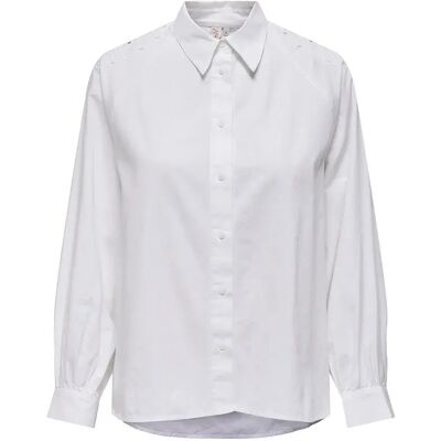 Only Camicia A Maniche Lunghe Division Gaga Bright White S Only Camicia A Maniche Lunghe Division Gaga Bright White S