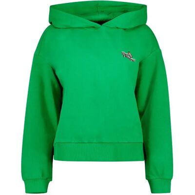 Only Felpa Con Cappuccio Mie Green Bee / Print Fabulous XS Only Felpa Con Cappuccio Mie Green Bee / Print Fabulous XS