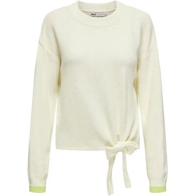 Only Maglione Misty Cloud Dancer / Detail Sharp Green M Only Maglione Misty Cloud Dancer / Detail Sharp Green M