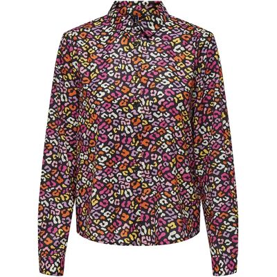 Only Camicia A Maniche Lunghe Olivia Black / Aop Pixie Leo XL Only Camicia A Maniche Lunghe Olivia Black / Aop Pixie Leo XL