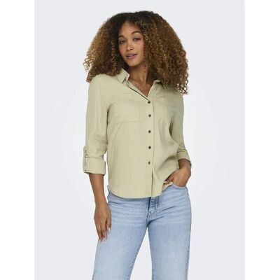 Only Camicia A Maniche Lunghe Yasmin Caro Oxford Tan L Only Camicia A Maniche Lunghe Yasmin Caro Oxford Tan L