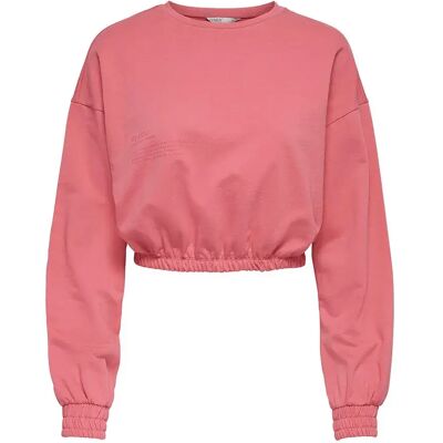 Only Felpa Zenia Unb Elastic Strawberry Pink / Detail Print S Only Felpa Zenia Unb Elastic Strawberry Pink / Detail Print S