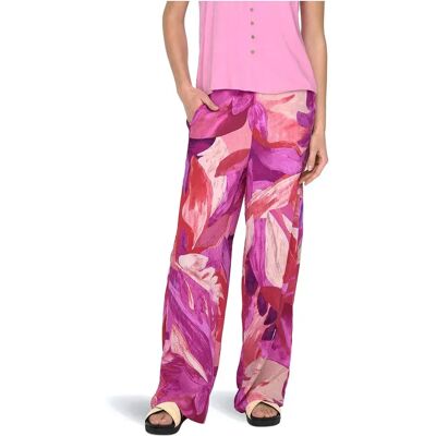 Only Pantaloni Alma Life Poly Coral Rose / Aop 557 Santorini Palm S Only Pantaloni Alma Life Poly Coral Rose / Aop 557 Santorini Palm S