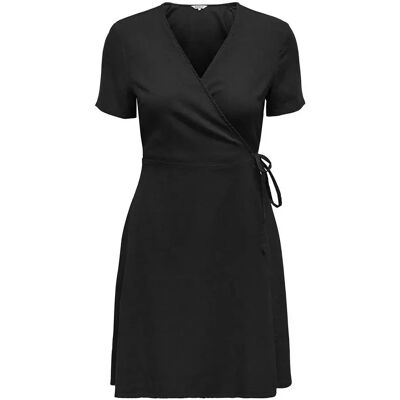 Only Vestito Corto A Maniche Corte Addiction-caro Black M Only Vestito Corto A Maniche Corte Addiction-caro Black M