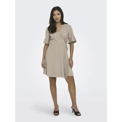 Only Vestito Corto A Maniche Corte Addiction-caro Oxford Tan XS Only Vestito Corto A Maniche Corte Addiction-caro Oxford Tan XS
