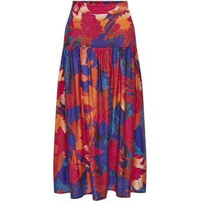 Only Gonna Midi Celia Flowy Fuchsia Purple / Aop Sunset Bali S Only Gonna Midi Celia Flowy Fuchsia Purple / Aop Sunset Bali S