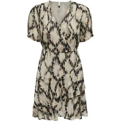 Only Vestito Corto A Maniche Corte Elena Life Black / Aop Bali Tie Dye L Only Vestito Corto A Maniche Corte Elena Life Black / Aop Bali Tie Dye L