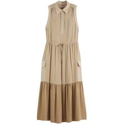 Scotch & Soda Vestito Lungo Senza Maniche Fluid Utility Desert Sand 40 Scotch & Soda Vestito Lungo Senza Maniche Fluid Utility Desert Sand 40