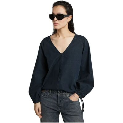 G-star Blusa A Maniche Lunghe Cocoon Worn In Deep Blue Ocean 2XS G-star Blusa A Maniche Lunghe Cocoon Worn In Deep Blue Ocean 2XS
