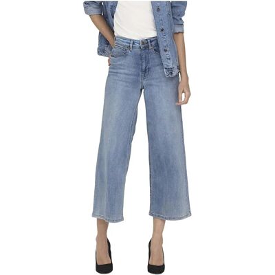 Only Jeans A Vita Alta Madison Wide Crop Ankle Tai566 Light Blue Denim Wash 25 Only Jeans A Vita Alta Madison Wide Crop Ankle Tai566 Light Blue Denim Wash 25