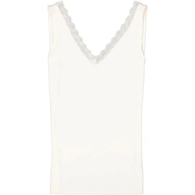 Garcia Blusa Senza Maniche B50020 Ecru L Garcia Blusa Senza Maniche B50020 Ecru L