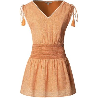 Pepe Jeans Vestito Senza Maniche Estelle Washed Orange S Pepe Jeans Vestito Senza Maniche Estelle Washed Orange S