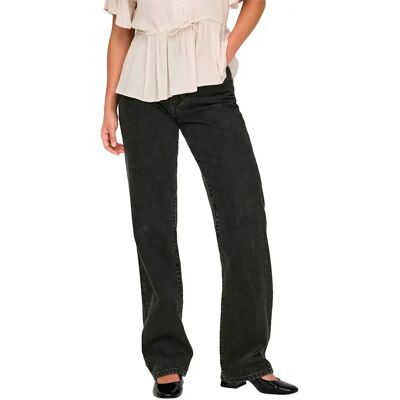 Only Jeans A Vita Alta Silje Ex Str Wide Dot85 Washed Black 30 Only Jeans A Vita Alta Silje Ex Str Wide Dot85 Washed Black 30