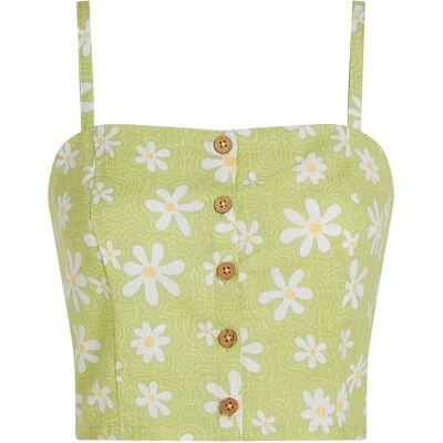 O´neill Canotta Beach Vintage Cropped Top Green Daisyline M O´neill Canotta Beach Vintage Cropped Top Green Daisyline M