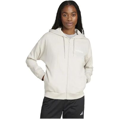 Adidas Felpa Con Zip Essentials Linear French Terry Wonder Alumina / White 2XS Adidas Felpa Con Zip Essentials Linear French Terry Wonder Alumina / White 2XS