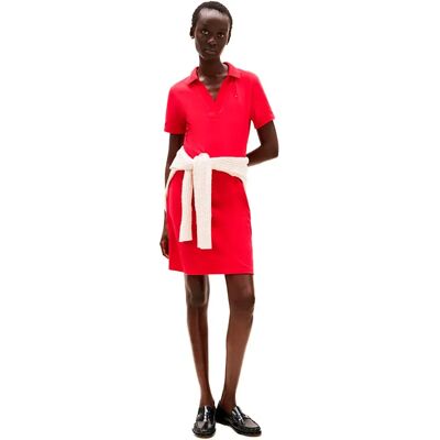 Tommy Hilfiger Vestito A Maniche Corte Open Polo Slim Fit Primary Red XL Tommy Hilfiger Vestito A Maniche Corte Open Polo Slim Fit Primary Red XL