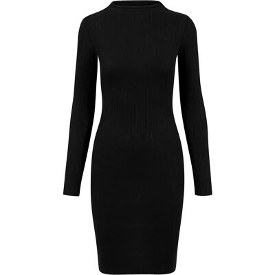 Urban Classics Vestito Lungo A Maniche Lunghe Rib Black S Urban Classics Vestito Lungo A Maniche Lunghe Rib Black S
