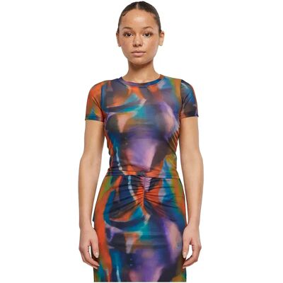 Urban Classics Camicia A Maniche Corte Aop Mesh Multicolor Reflection 4XL Urban Classics Camicia A Maniche Corte Aop Mesh Multicolor Reflection 4XL
