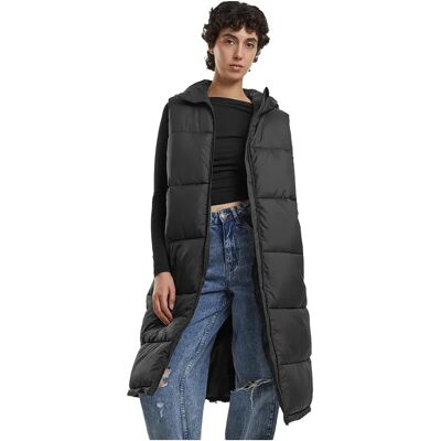 Urban Classics Gilet Long Hooded Puffer Black S Urban Classics Gilet Long Hooded Puffer Black S