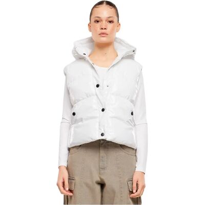 Urban Classics Gilet Recycled Shiny Puffer White XL Urban Classics Gilet Recycled Shiny Puffer White XL