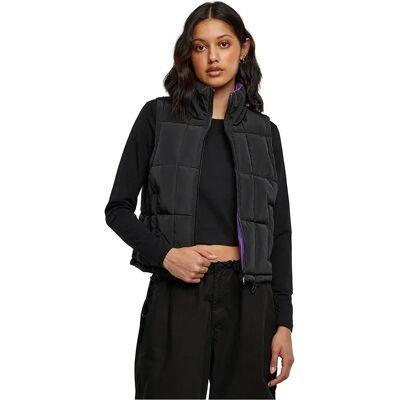 Urban Classics Gilet Reversible Cropped Puffer Black / Real Violet S Urban Classics Gilet Reversible Cropped Puffer Black / Real Violet S
