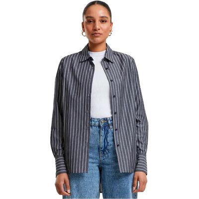 Urban Classics Blusa A Maniche Lunghe Striped Black / White XS Urban Classics Blusa A Maniche Lunghe Striped Black / White XS