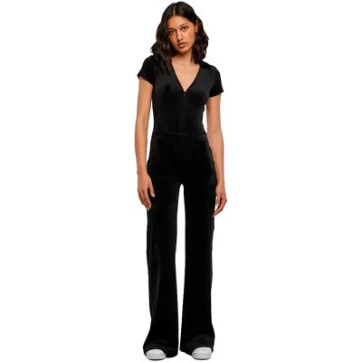 Urban Classics Tuta A Maniche Corte Velvet Black S Urban Classics Tuta A Maniche Corte Velvet Black S