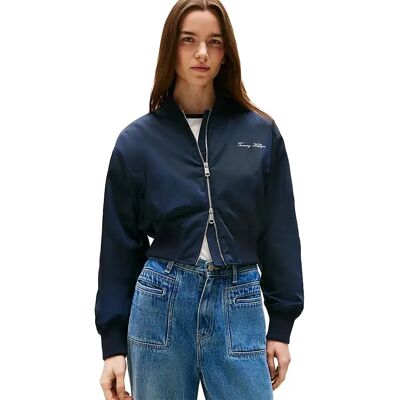 Tommy Hilfiger Giacca Bomber Cropped Regular Fit Dark Night Navy S Tommy Hilfiger Giacca Bomber Cropped Regular Fit Dark Night Navy S