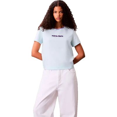 Calvin Klein Jeans Maglietta A Maniche Corte D2 Fashion Retro Logo Cooling Oasis S Calvin Klein Jeans Maglietta A Maniche Corte D2 Fashion Retro Logo Cooling Oasis S