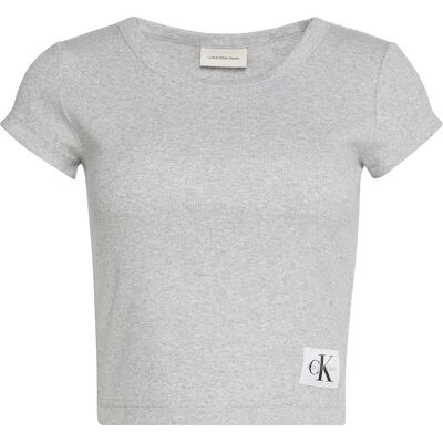 Calvin Klein Jeans Maglietta A Maniche Corte Essentials Baby Grey Heather S Calvin Klein Jeans Maglietta A Maniche Corte Essentials Baby Grey Heather S