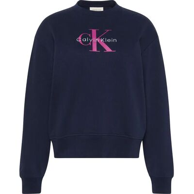 Calvin Klein Jeans Felpa Essentials Monogram French Terry Dark Sapphire L Calvin Klein Jeans Felpa Essentials Monogram French Terry Dark Sapphire L