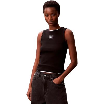 Calvin Klein Jeans Maglietta Senza Maniche Lv07c201g Black XS Calvin Klein Jeans Maglietta Senza Maniche Lv07c201g Black XS