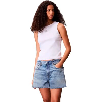 Calvin Klein Jeans Maglietta Senza Maniche Lv07c201g Brilliant White 2XS Calvin Klein Jeans Maglietta Senza Maniche Lv07c201g Brilliant White 2XS