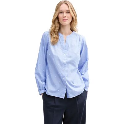 Tom Tailor Blusa A Maniche Lunghe 105250 Chambray Embroidery Design 42 Tom Tailor Blusa A Maniche Lunghe 105250 Chambray Embroidery Design 42