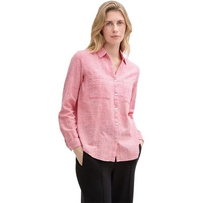 Tom Tailor Blusa A Maniche Lunghe With Slub Structure 103527 Berry Red 34 Tom Tailor Blusa A Maniche Lunghe With Slub Structure 103527 Berry Red 34