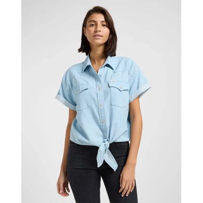 Lee Camicia A Maniche Corte Western Cropped Light Mood XS Lee Camicia A Maniche Corte Western Cropped Light Mood XS