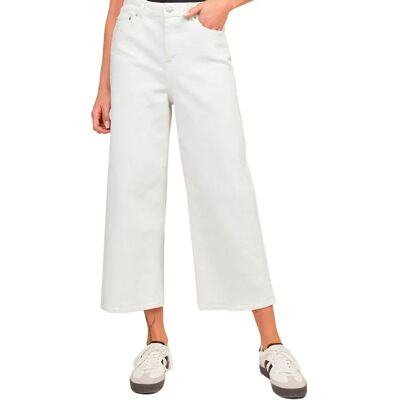 Jack & Jones Jeans A Vita Alta Milla Wide Culotte Jjxx White Denim 27 Jack & Jones Jeans A Vita Alta Milla Wide Culotte Jjxx White Denim 27