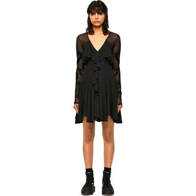 Diesel Vestito Corto A Maniche Lunghe Adele Black S Diesel Vestito Corto A Maniche Lunghe Adele Black S