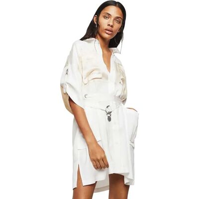 Diesel Vestito Corto A Maniche Corte Tiep White S Diesel Vestito Corto A Maniche Corte Tiep White S