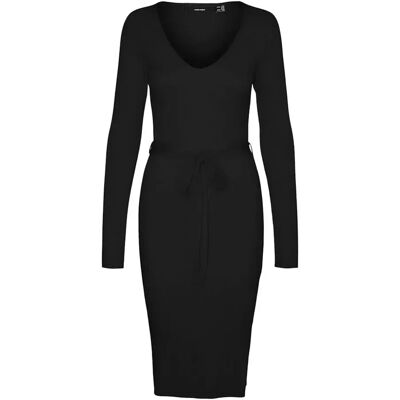 Vero Moda Vestito A Maniche Lunghe Saba Rib Maternity Black M Vero Moda Vestito A Maniche Lunghe Saba Rib Maternity Black M