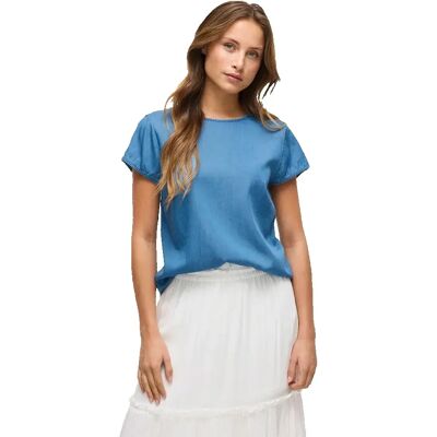 Vila Blusa A Maniche Corte Bista Medium Blue Denim M Vila Blusa A Maniche Corte Bista Medium Blue Denim M