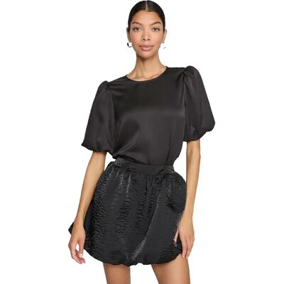 Vila Blusa A Maniche Corte Ellette Satin Puff Black 44 Vila Blusa A Maniche Corte Ellette Satin Puff Black 44
